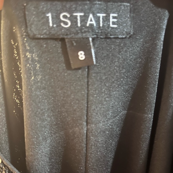 1.STATE Rich Black Sequined Mini Dress. Size 8 - Picture 4 of 7